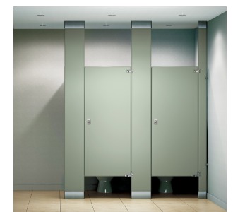 Floor to ceiling toilet partitions for maximum stability